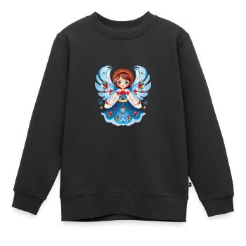 Russische Tradition Weihnachten - Kinder Premium Organic Sweatshirt - Schwarz - Vorne - AI Model Kid Female (0cm)