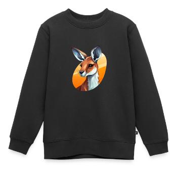 Känguru Beuteltier Australia für einen Kängurur - Kinder Premium Organic Sweatshirt - Schwarz - Vorne - AI Model Kid Female (0cm)