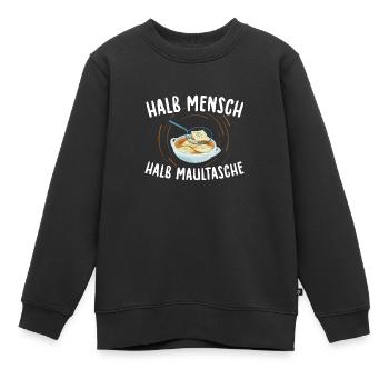 Maultaschen | Schwaben Schwabe Ländle Geschenkidee - Kinder Premium Organic Sweatshirt - Schwarz - Vorne - AI Model Kid Female (0cm)