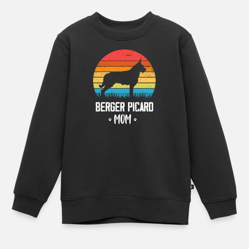 Berger de Picardie - Berger Picard - Sweat Premium enfant bio - noir