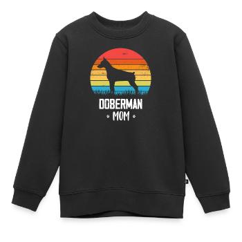 Doberman - Kids Premium Organic Sweatshirt - black - Front - AI Model Kid Female (0cm)