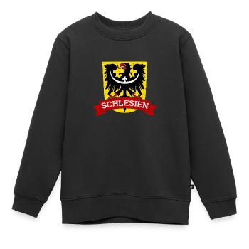 Schlesien Herkunft Region Provinz Deutschland - Kinder Premium Organic Sweatshirt - Schwarz - Vorne - AI Model Kid Female (0cm)