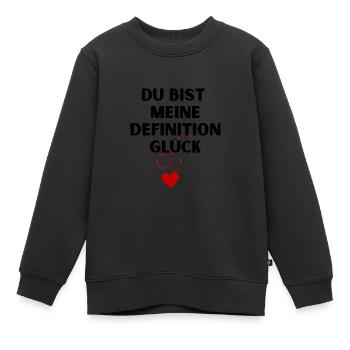 Ich liebe dich - Kinder Premium Organic Sweatshirt - Schwarz - Vorne - AI Model Kid Female (0cm)