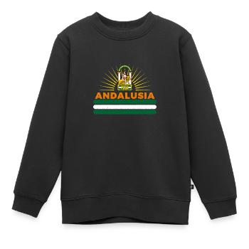 Andalusien autonome Gemeinschaft Spanien - Kinder Premium Organic Sweatshirt - Schwarz - Vorne - AI Model Kid Female (0cm)