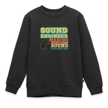 Subwoofer Elektroakustik Mixer Tontechniker - Kinder Premium Organic Sweatshirt - Schwarz - Vorne - AI Model Kid Female (0cm)