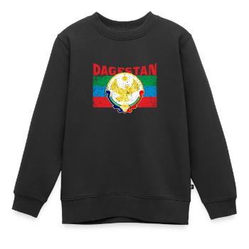 Dagestan Kaukasus Flagge Adler Region Reise - Kinder Premium Organic Sweatshirt - Schwarz - Vorne - AI Model Kid Female (0cm)