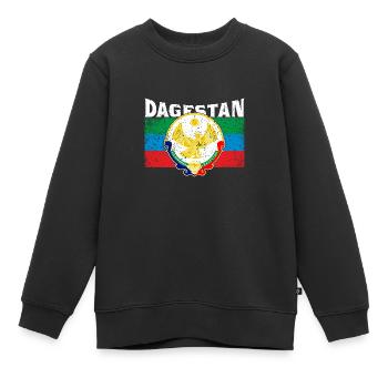 Dagestan Kaukasus Flagge Adler Region Reise - Kinder Premium Organic Sweatshirt - Schwarz - Vorne - AI Model Kid Female (0cm)