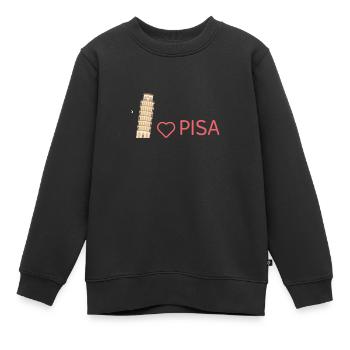 Pisa Passion : un style qui va conquérir votre cœur ! Cadeau - Sweat Premium enfant bio - noir - Devant - AI Model Kid Female (0cm)