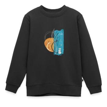 Art zen calme #zen #moderne - Sweat Premium enfant bio - noir - Devant - AI Model Kid Female (0cm)
