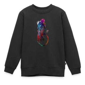 Cyclisme Vélo sport art #cycling #sport #biking - Sweat Premium enfant bio - noir - Devant - AI Model Kid Female (0cm)