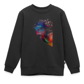 Nageur sport #swimmer #sport - Sweat Premium enfant bio - noir - Devant - AI Model Kid Female (0cm)