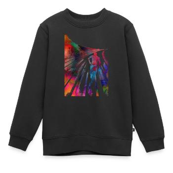 Läufersport #jogging - Kinder Premium Organic Sweatshirt - Schwarz - Vorne - AI Model Kid Female (0cm)