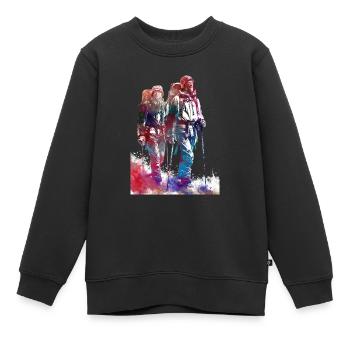 Alpinisme sport art #sport - Sweat Premium enfant bio - noir - Devant - AI Model Kid Female (0cm)