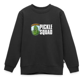 Concombres Aliments sains Cornichons végétaliens - Sweat Premium enfant bio - noir - Devant - AI Model Kid Female (0cm)