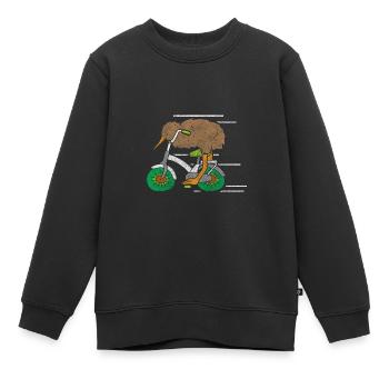 Kiwi Fruits Pacifique - Sweat Premium enfant bio - noir - Devant - AI Model Kid Female (0cm)