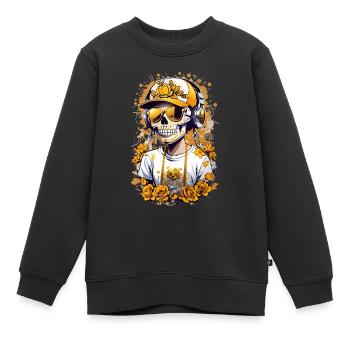 Crâne de sucre - Sweat Premium enfant bio - noir - Devant - AI Model Kid Female (0cm)