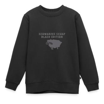 Mouton noir, Mouton, illustration - Sweat Premium enfant bio - noir - Devant - AI Model Kid Female (0cm)