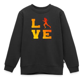 Hommes Jogging Jogging Course Course Femmes - Sweat Premium enfant bio - noir - Devant - AI Model Kid Female (0cm)