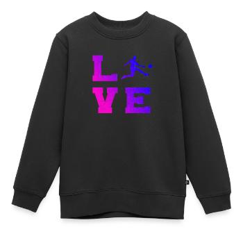 Fussballspieler Herren Fussballspielen Fussball - Kinder Premium Organic Sweatshirt - Schwarz - Vorne - AI Model Kid Female (0cm)
