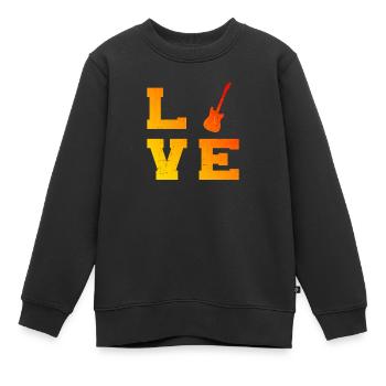 Gitarrist Guitar Damen Herren Guitar Player - Kinder Premium Organic Sweatshirt - Schwarz - Vorne - AI Model Kid Female (0cm)