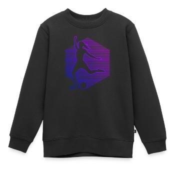 Fussballspielen Herren Fussballer Fussballspieler - Kinder Premium Organic Sweatshirt - Schwarz - Vorne - AI Model Kid Female (0cm)