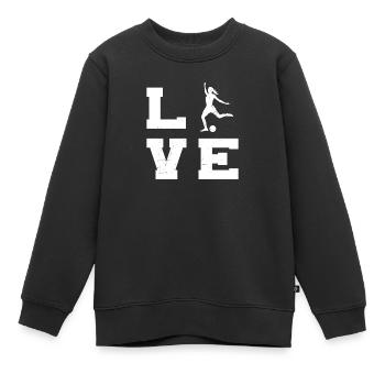 Fussballspielen Fussballspieler Herren Fussballer - Kinder Premium Organic Sweatshirt - Schwarz - Vorne - AI Model Kid Female (0cm)