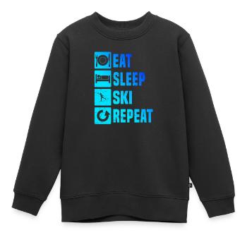 Ski de fond Ski de fond classique Ski de fond Patinage de fond - Sweat Premium enfant bio - noir - Devant - AI Model Kid Female (0cm)