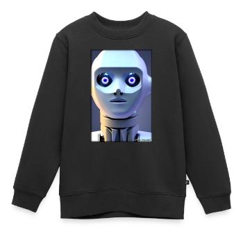 Robot Future Technology Science Android - Sweat Premium enfant bio - noir - Devant - AI Model Kid Female (0cm)