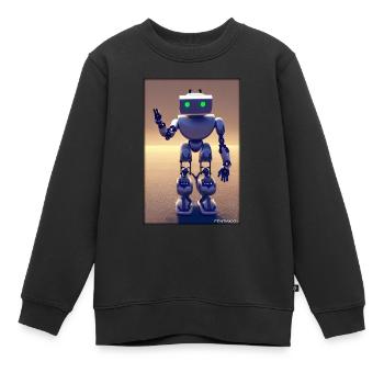 Robot Future Technology Science Android - Sweat Premium enfant bio - noir - Devant - AI Model Kid Female (0cm)