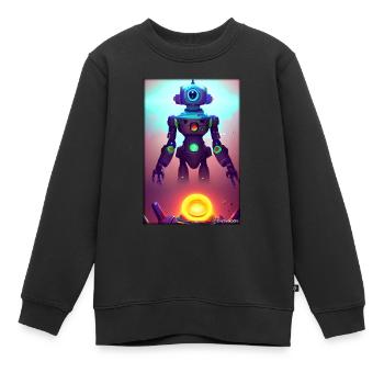 Roboter Zukunft Wissenschaft Sci-Fi Maschine - Kinder Premium Organic Sweatshirt - Schwarz - Vorne - AI Model Kid Female (0cm)