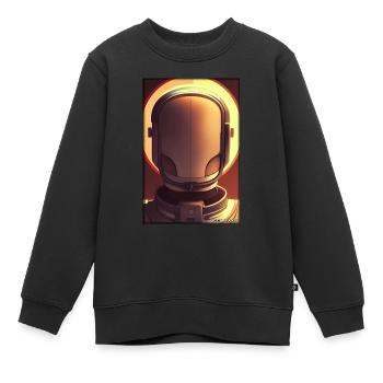 Robot Future Technology Science Android - Sweat Premium enfant bio - noir - Devant - AI Model Kid Female (0cm)