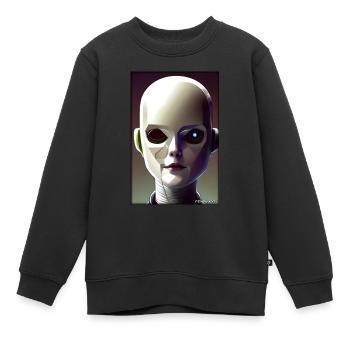 Robot Future Technology Science Android - Sweat Premium enfant bio - noir - Devant - AI Model Kid Female (0cm)