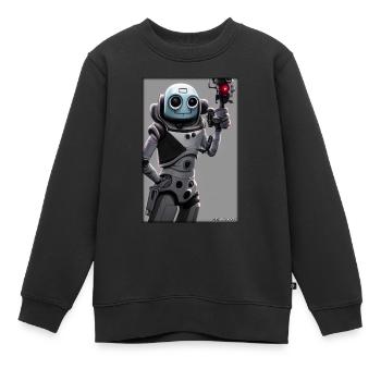 Robot Future Technology Science Android - Sweat Premium enfant bio - noir - Devant - AI Model Kid Female (0cm)