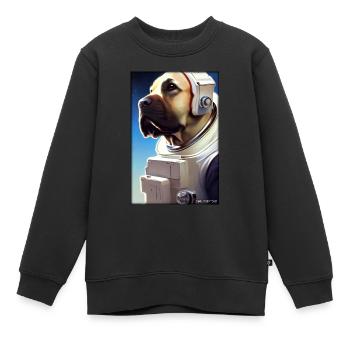 Dog Pet Astronaut Future Sci-Fi Technology - Sweat Premium enfant bio - noir - Devant - AI Model Kid Female (0cm)