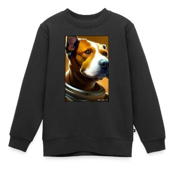 Dog Pet Astronaut Future Sci-Fi Technology - Sweat Premium enfant bio - noir - Devant - AI Model Kid Female (0cm)