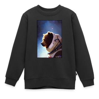 Bear Wildlife Astronaut Future Sci-Fi Technology - Sweat Premium enfant bio - noir - Devant - AI Model Kid Female (0cm)