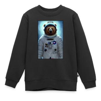 Bear Wildlife Astronaut Future Sci-Fi Technology - Sweat Premium enfant bio - noir - Devant - AI Model Kid Female (0cm)