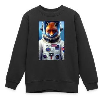Fox Wildlife Astronaut Future Sci-Fi Technology - Sweat Premium enfant bio - noir - Devant - AI Model Kid Female (0cm)
