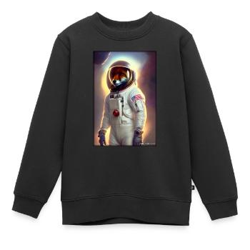 Fox Wildlife Astronaut Future Sci-Fi Technology - Sweat Premium enfant bio - noir - Devant - AI Model Kid Female (0cm)