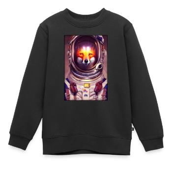 Fox Wildlife Astronaut Future Sci-Fi Technology - Sweat Premium enfant bio - noir - Devant - AI Model Kid Female (0cm)