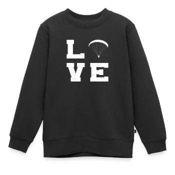 Parapente Parapente Parapente - Sweat Premium enfant bio - noir - Devant - AI Model Kid Female (0cm)