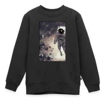 Astronaut Zukunft Sci-Fi Technik - Kinder Premium Organic Sweatshirt - Schwarz - Vorne - AI Model Kid Female (0cm)