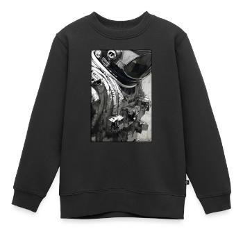 Astronaut Zukunft Sci-Fi Technik - Kinder Premium Organic Sweatshirt - Schwarz - Vorne - AI Model Kid Female (0cm)
