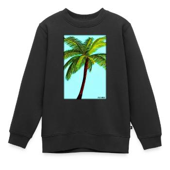 Palm Beach Holiday Summer Sun Sea Travel Holidays - Sweat Premium enfant bio - noir - Devant - AI Model Kid Female (0cm)