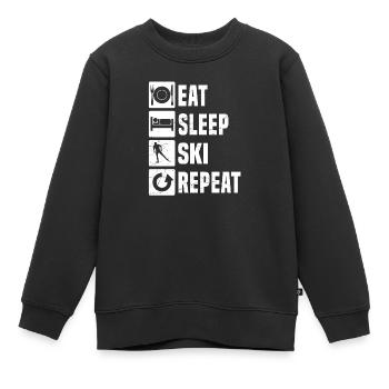 Patinage de fond Ski de fond Patinage Ski de fond Classique - Sweat Premium enfant bio - noir - Devant - AI Model Kid Female (0cm)