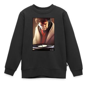 Ludwig van Beethoven DJ Casque Fête musicale - Sweat Premium enfant bio - noir - Devant - AI Model Kid Female (0cm)