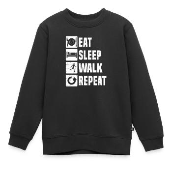 Walken Walking Nordic Walking Walker Damen - Kinder Premium Organic Sweatshirt - Schwarz - Vorne - AI Model Kid Female (0cm)