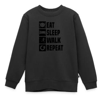 Walking Herren Damen Nordic Walker Walken - Kinder Premium Organic Sweatshirt - Schwarz - Vorne - AI Model Kid Female (0cm)