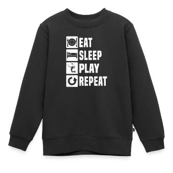 Volleyballer Volley Volleyballspielen Volleyball - Kids Premium Organic Sweatshirt - black - Front - AI Model Kid Female (0cm)