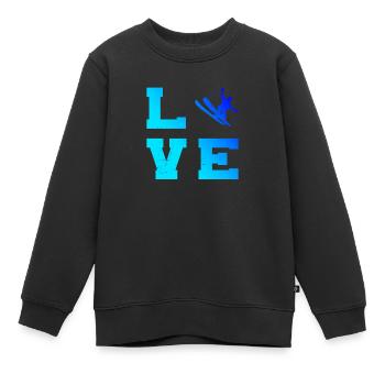 Slopestyle Ski Jumping Freestyle Ski Herren - Kinder Premium Organic Sweatshirt - Schwarz - Vorne - AI Model Kid Female (0cm)